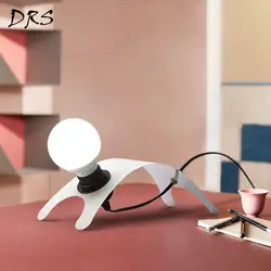 Nordic щенок настольная лампа светодиодный офисный стол общежитии простой креативная прикроватная лампа дома деко Lamparas де меса Para освещения