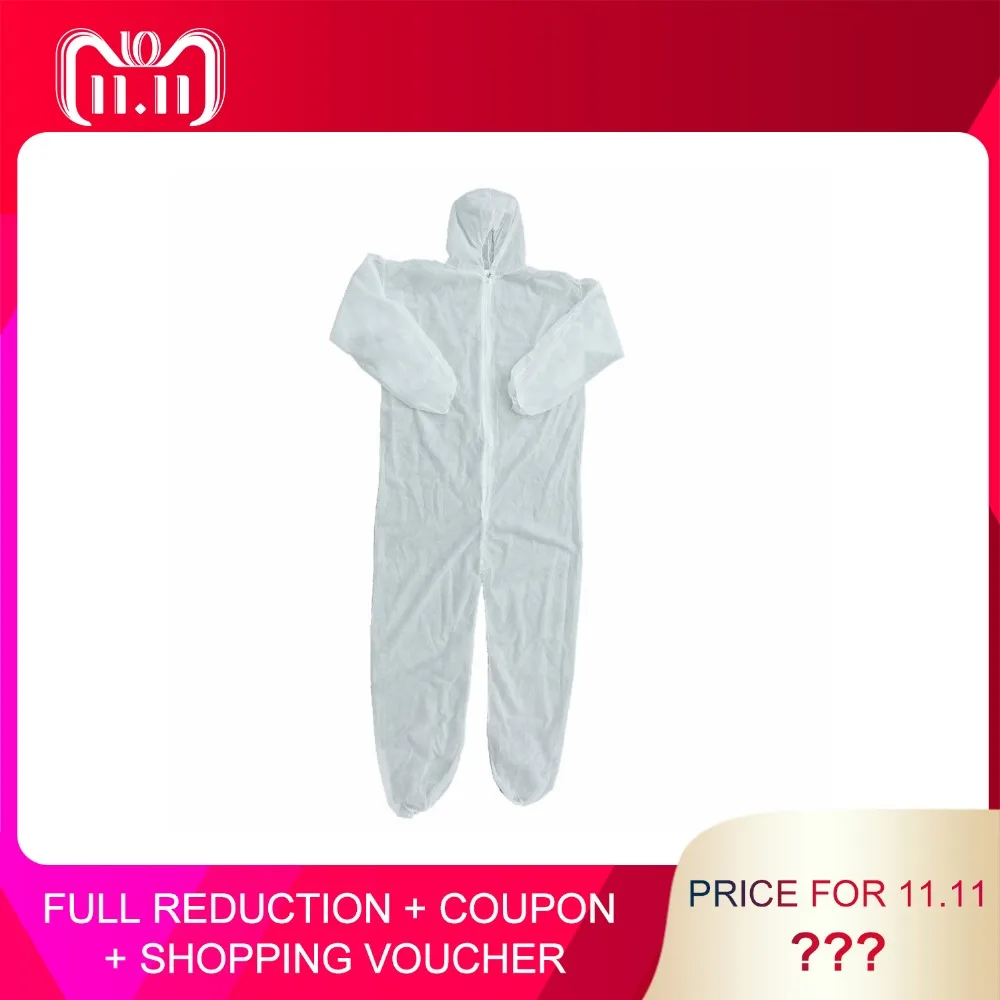 

L XL XXL Size Disposable Coverall Security Clothing Dust-proof Clothing Isolation Clothes Labour Suit One-pieces Nonwovens