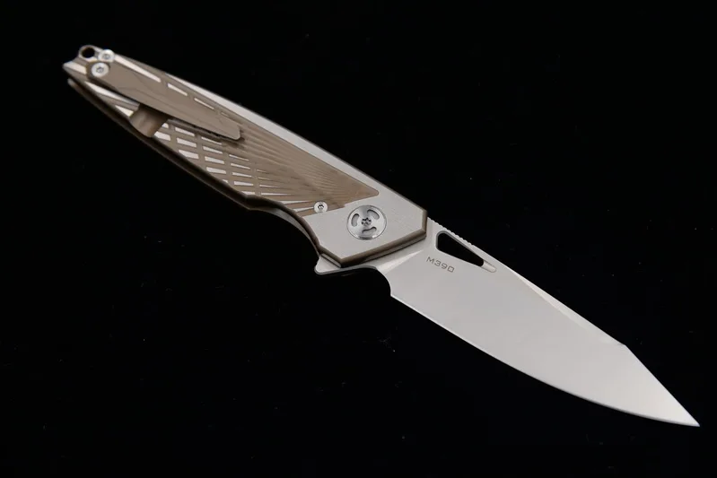 Новый титановый плавник JUFULE Griffin Real M390 blade TC4 складной карманный нож для кемпинга и