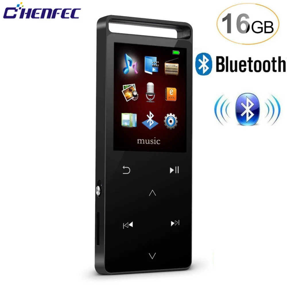 MP3 плеер Bluetooth 16 г Touch Keys1.8inch Экран MP3 плеера с FM радио, электронная книга, Запись, Поддержка до 64 ГБ SD карты C01