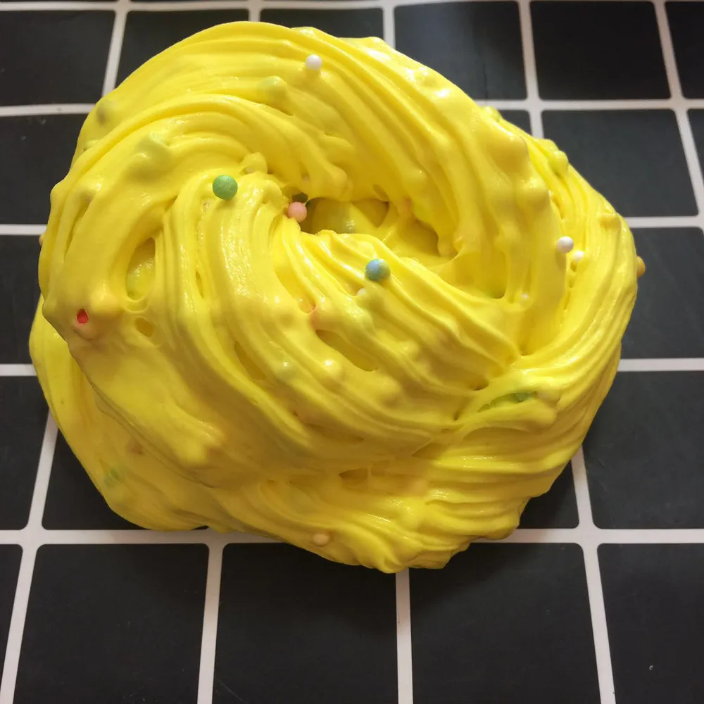 Yellow Красивый цвет пушистый Floam Slime Ароматические снятия стресса детская игрушка-Лизун Новинка Горячая Распродажа W515 - Цвет: Yellow