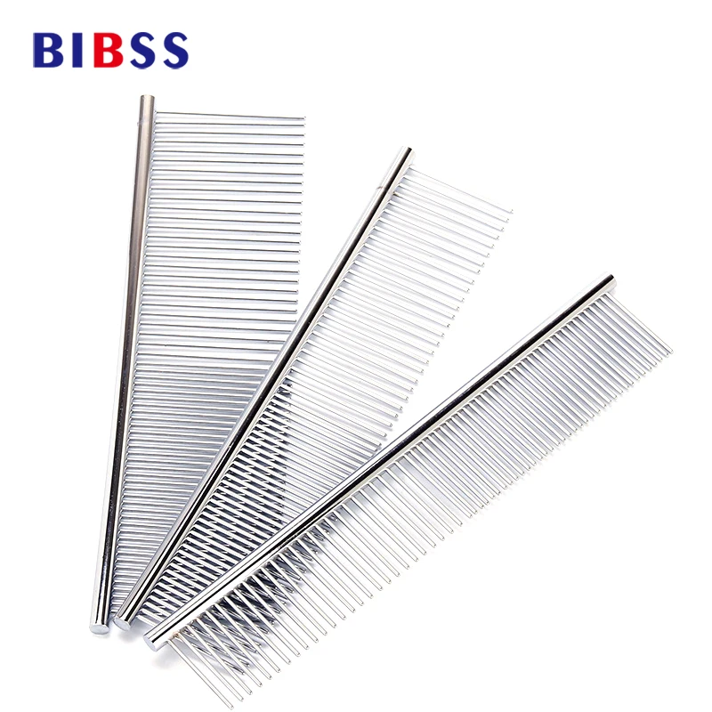 

Pet Dog Pin Comb Portable Double Use Stainless Steel Dog Grooming Tool for Long Hair Dog Brush For Chihuahua Yorkshire