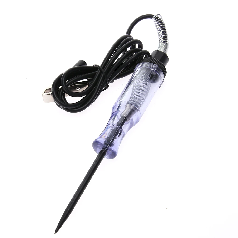 

Good Quality DC 6V-24V Auto Car Motorcycle Transparent Circuit Voltage Tester Test Pen Fuses Light Sockets Tester