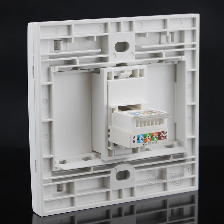 SeTo 86 Тип RJ45 Cat5e кабель для сетевого подключения Панель розетка настенная пластина разъем Keystone Лицевая панель