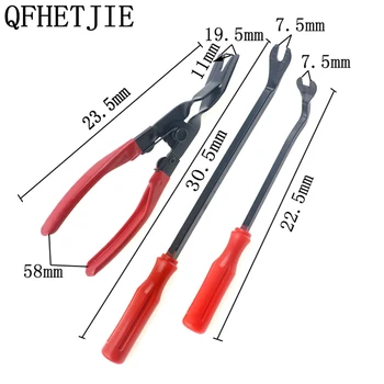 

QFHETJIE Steel and Nylon Auto Fastener Dismantle Tool Car Door Panel Remover Upholstery Removal Clip Trim Pliers Tool
