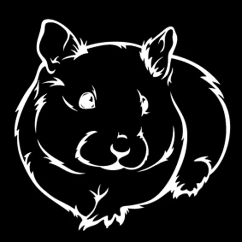

14cm*13.8cm Guinea Pig Pet Hamster Rodent Mouse Rat Vinyl Car Sticker Black/white wall sticker