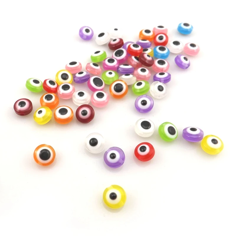 

Mixed Color 8mm Eye Design Acrylic Beads For DIY 500pcs/Lot Free Shipping