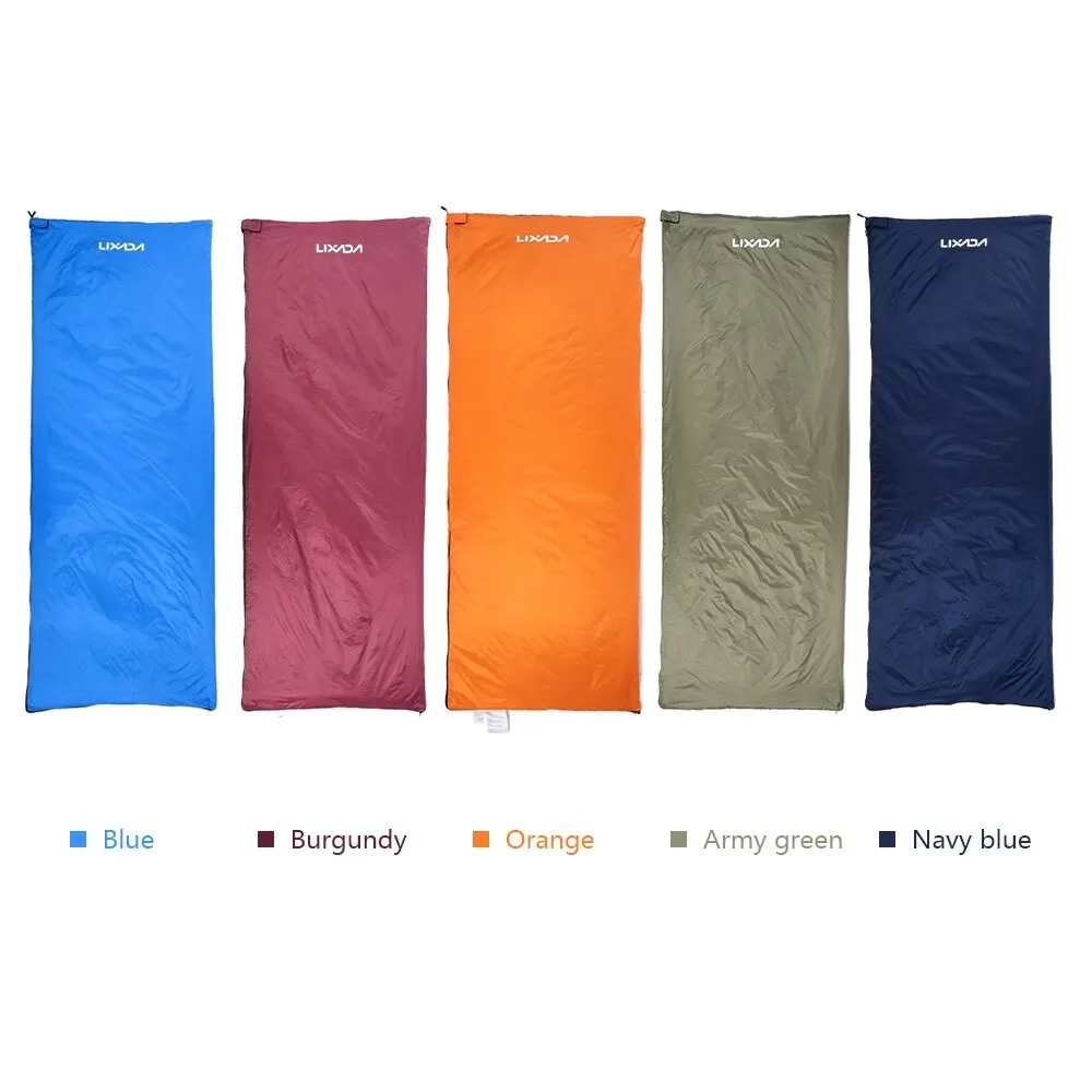 Lixada 190 * 75cm Outdoor Camping Bag Hiking Sleeping Bag Multifunctional Ultra-light Envelope Hood