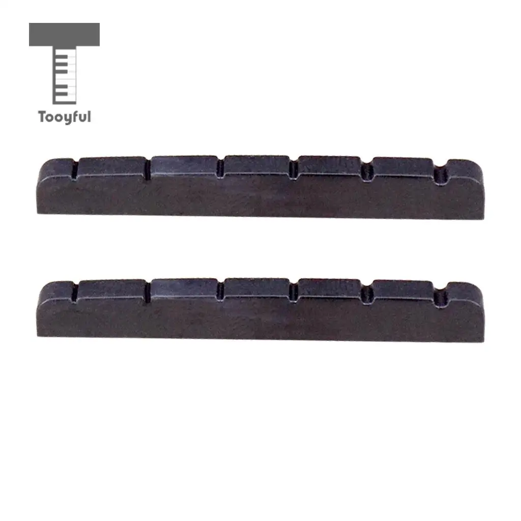 2pcs 6 String Electric Guitar Nut Slotted for Stratocaster Strat Telecaster Tele Guitar Replacement