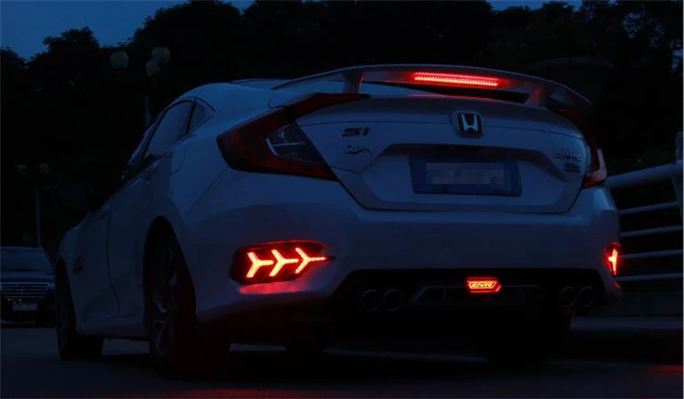 Для Honda 16 Civic Средства ухода за кожей комплект бампер задний губы задний спойлер для civic задний спойлер ABS задний бампер диффузор Бамперы для автомобиля протектор