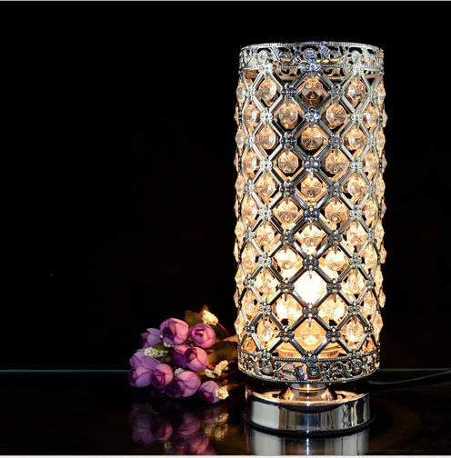 

YOOK LED table lamp crystal table lamp bedroom for study wrought iron table lamp E27 110V 220V
