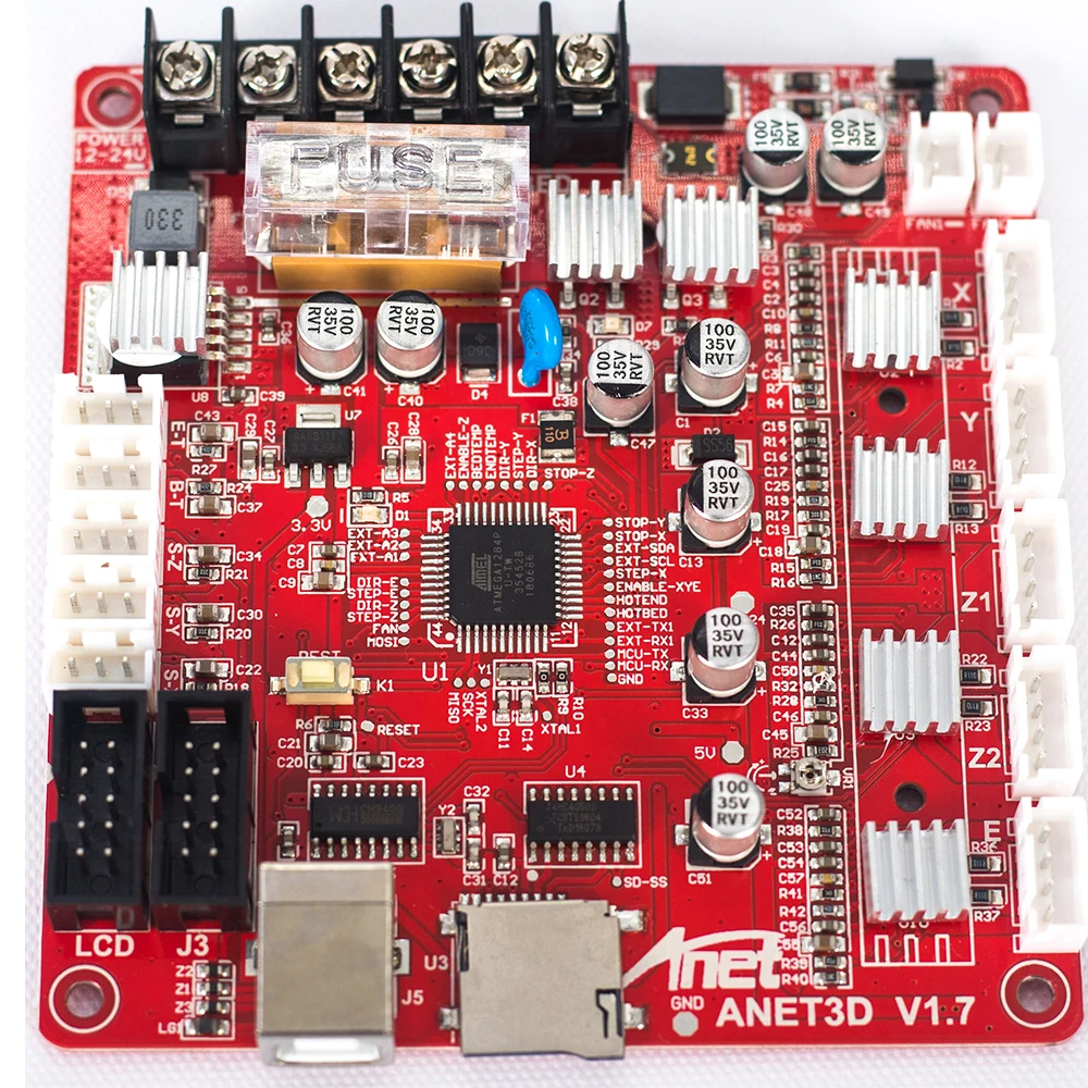 Anet/1 шт. плата управления для 3D принтера V1.7 Anet A8 A6 и E12 E10 детали Reprap i3 материнская