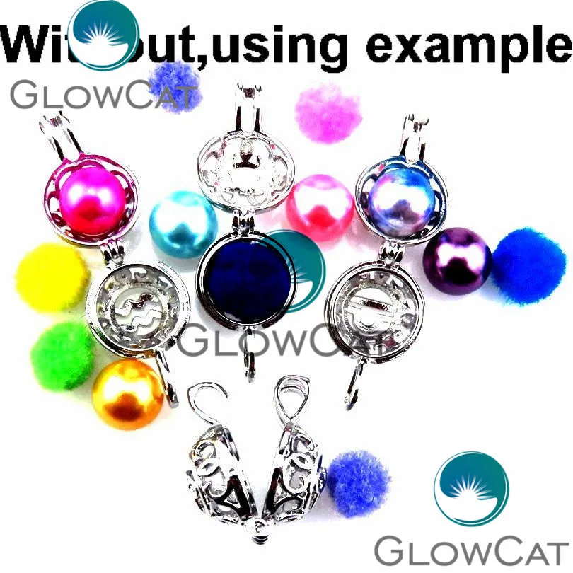 Glowcat kp431 Овен Созвездие Oyster жемчужина клетка Эфирные масла зодиака кулон Бусины
