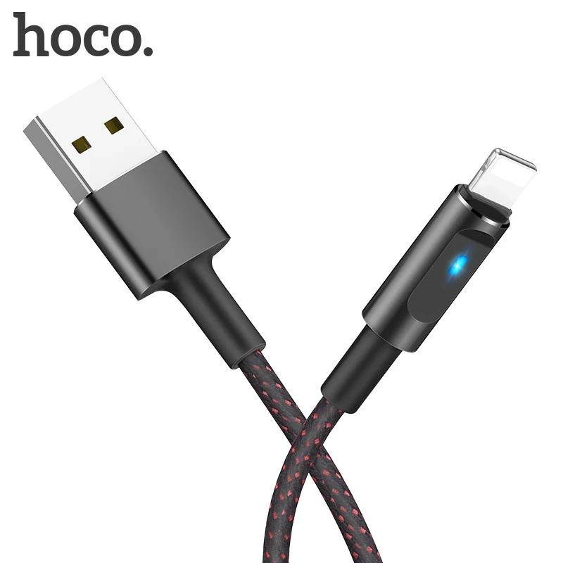 hoco кабель usb a для лайтнинг для быстрой зарядки и передачи данных смарт отключение питания провод для Lightning шнур для iphone ipad зарядное устройство для Apple зарядник для телефона зарядный провод юсб