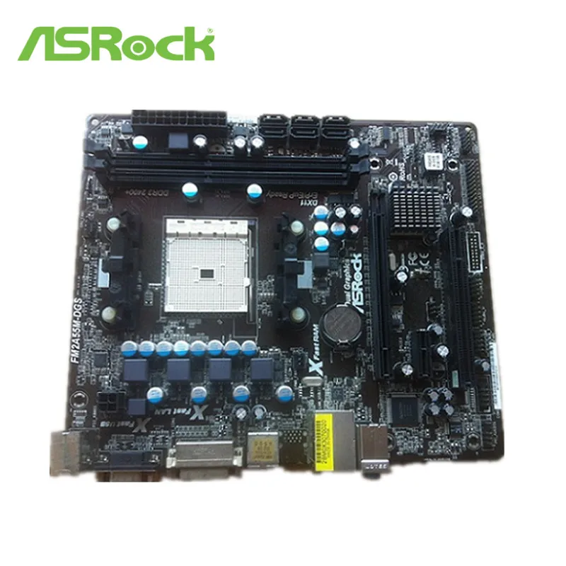 ASRock оригинальная FM2A55M-DGS настольная материнская плата A55 Socket FM2 поддерживает DDR3 32 ГБ/для AMD A4/A6/A8 cpu