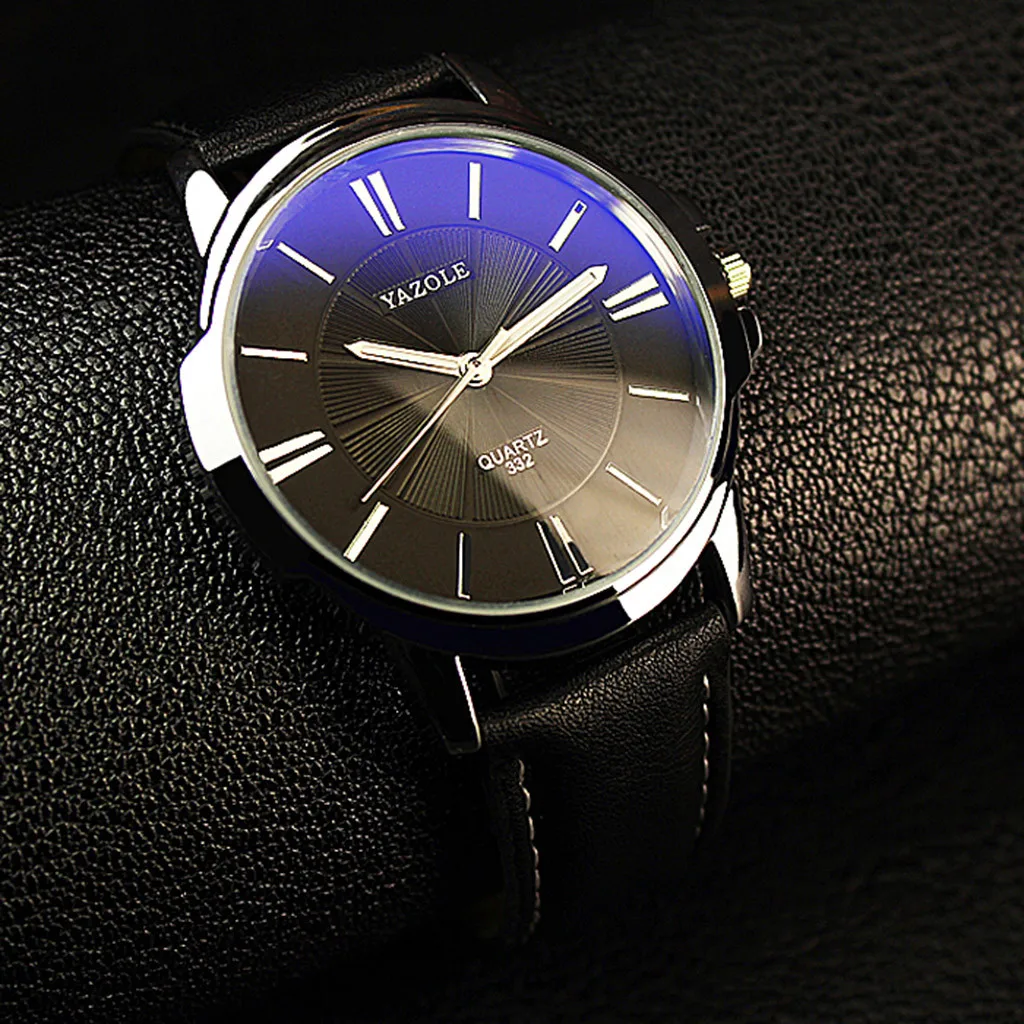 

Yazole Men Watch Luxury Top Brand Business Male Clock Quartz Wrist Watch Leisure Leather Quartz Clock