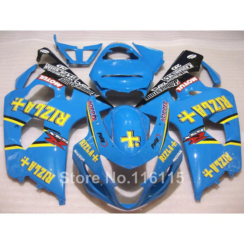 

ABS fairing kit for SUZUKI GSXR600 K4 K5 2004 2005 GSXR 600 GSX-R 750 04 05 blue black RIZLA+ fairings LX37