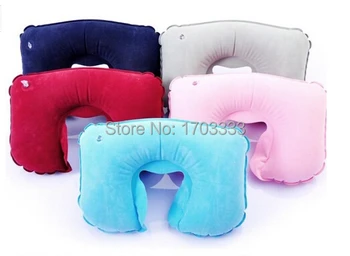 

200pcs/lot Inflatable Travel Pillow Neck U Rest Compact Air Cushion #SEO01