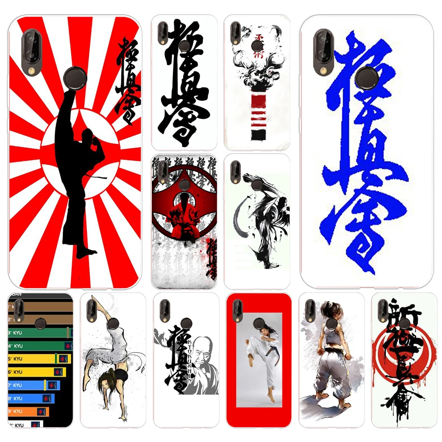 

259FG Oyama Kyokushin Karate Soft Silicone Tpu Cover Case for huawei p20 lite mate 20 lite
