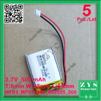 

Safety Packing (Level 4) 5 pcs 3.7V 500mAH remote control flying saucer aircraft battery 3.7V 500mAH lithium battery ,2 pin CN