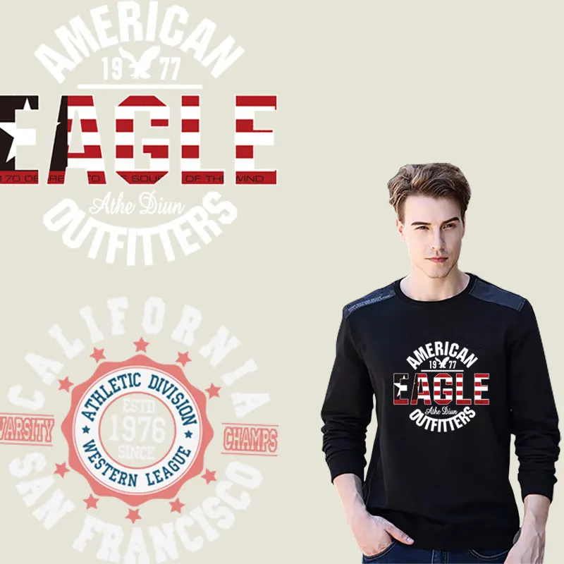 logo patch iron on clothing letters stickers for clothes heat transfer T-shirt hoodies diy patch thermocollants vetement parches
