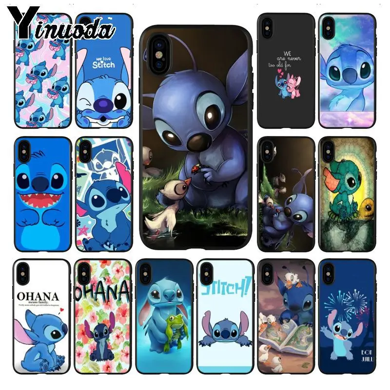 Yinuoda милый стежок Ohana чехол для телефона аксессуары iPhone 6S 6plus 7plus 8 8Plus X Xs MAX 5 5S