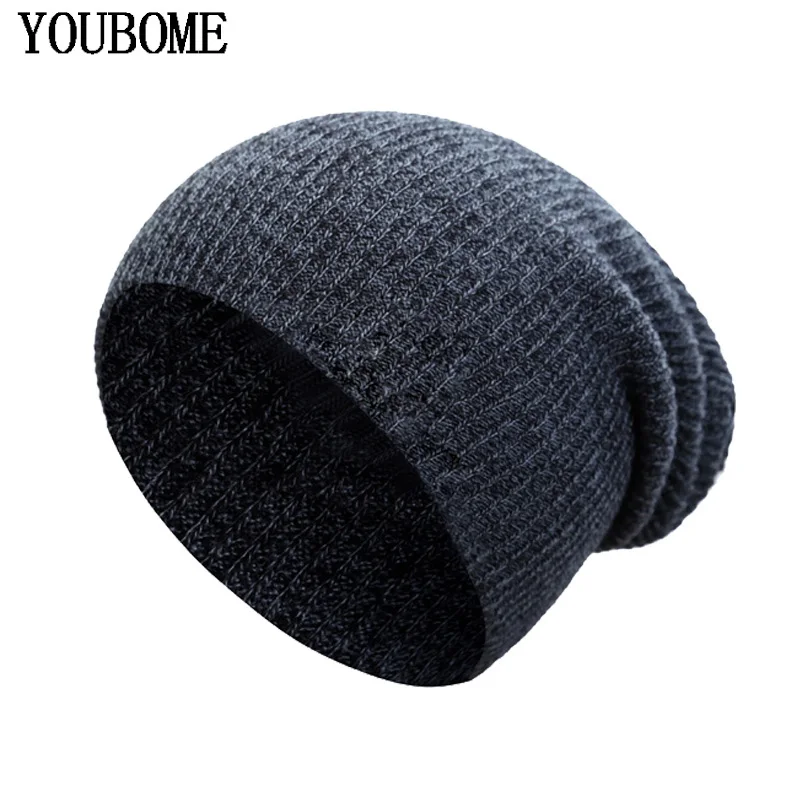 

YOUBOME Knitted Hat Women Skullies Beanies Winter Hats For Men Mask Female Beanie Cap Gorros Bonnet Baggy Soft Winter Hat Caps
