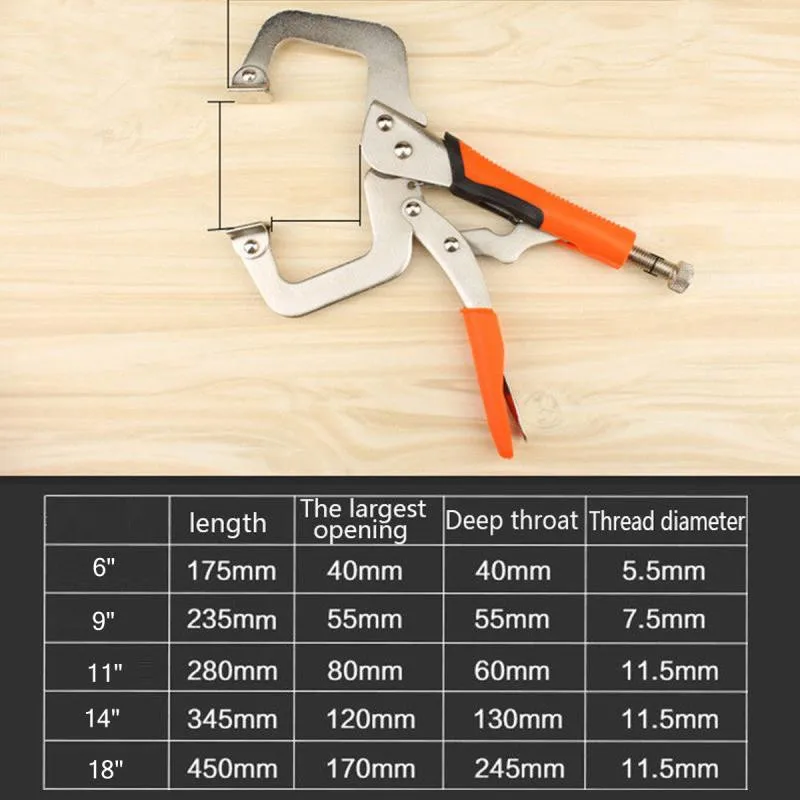 6-9-11-14-18-inch-Alloy-Steel-C-Clamp-Locking-Pilers-Bracket-Vise-Grip-Welding