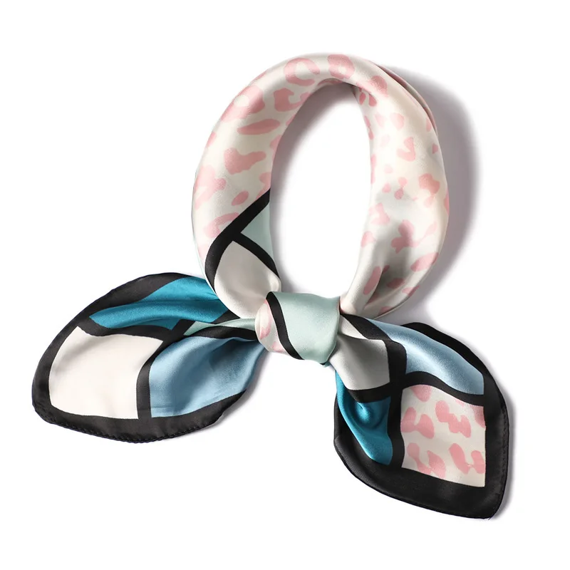 

2019 Women's Square Silk Scarf Summer Shawls and Wraps Ladies Pashmina Bandana Female Hijabs Scarf Foulard Headband 70*70CM