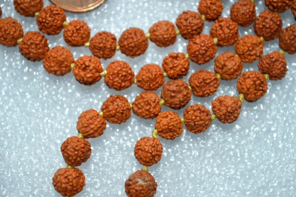 Para Rezar Mantras Mala De Rudraksha De 8 Mm - 108 Cuentas Para Meditación Y Rezo, Tradición Hindú, Hecho En Reino Unido Rosario Meditación 8mm