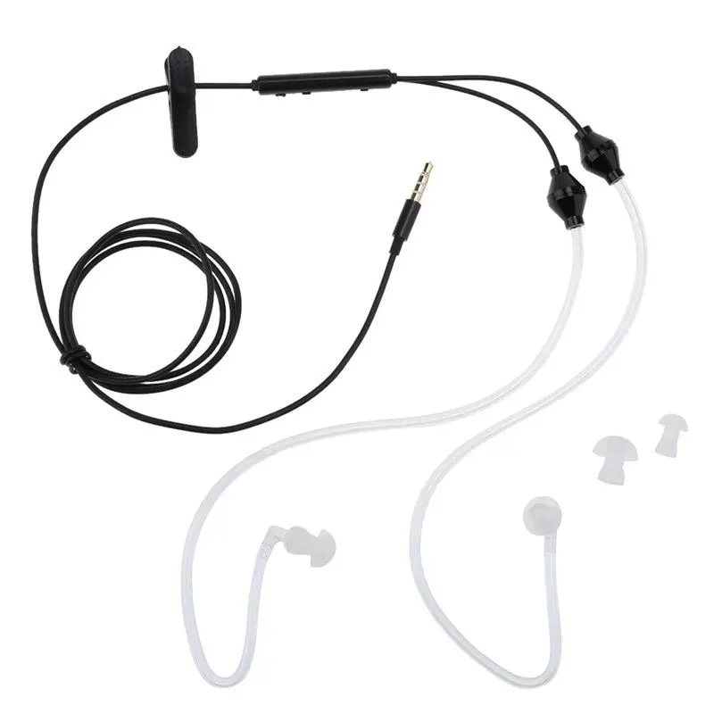 

Top Deals Anti-Radiation Earphone earpiece 3.5mm air Acoustic Tube Stereo earphone with microphone for iPhone Samsung Huawei