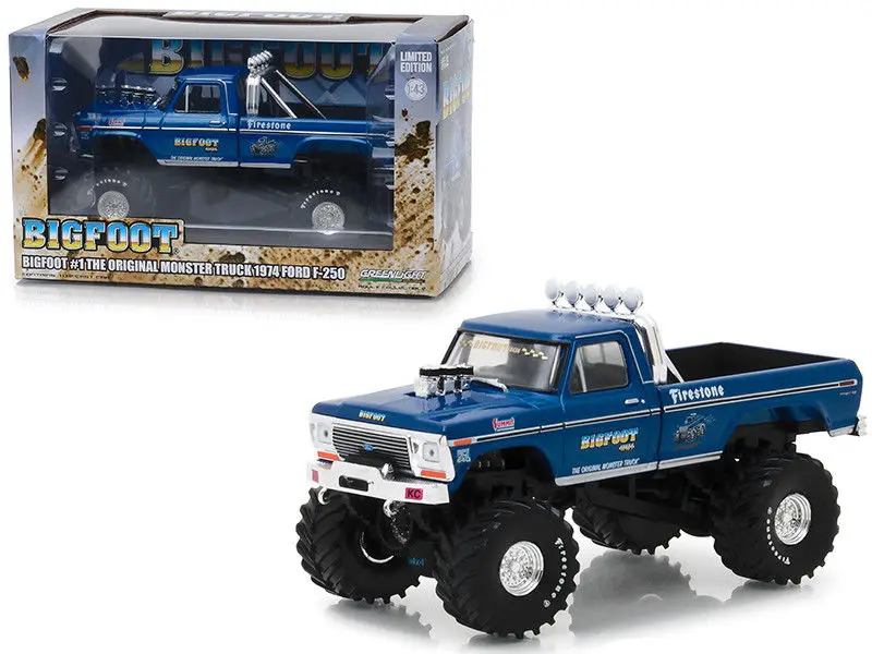 Зеленый свет 1:43 1974 FORD F-250 монстр грузовик#1 Игрушечная машина из сплава игрушки для детей литой модельный автомобиль подарок на день рождения