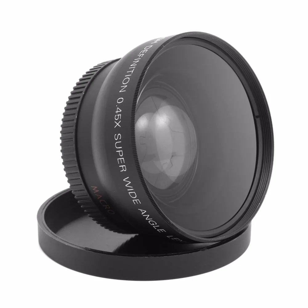1set 55MM 0.45x Wide Angle Macro Lens With 62MM UV Filter Thread High