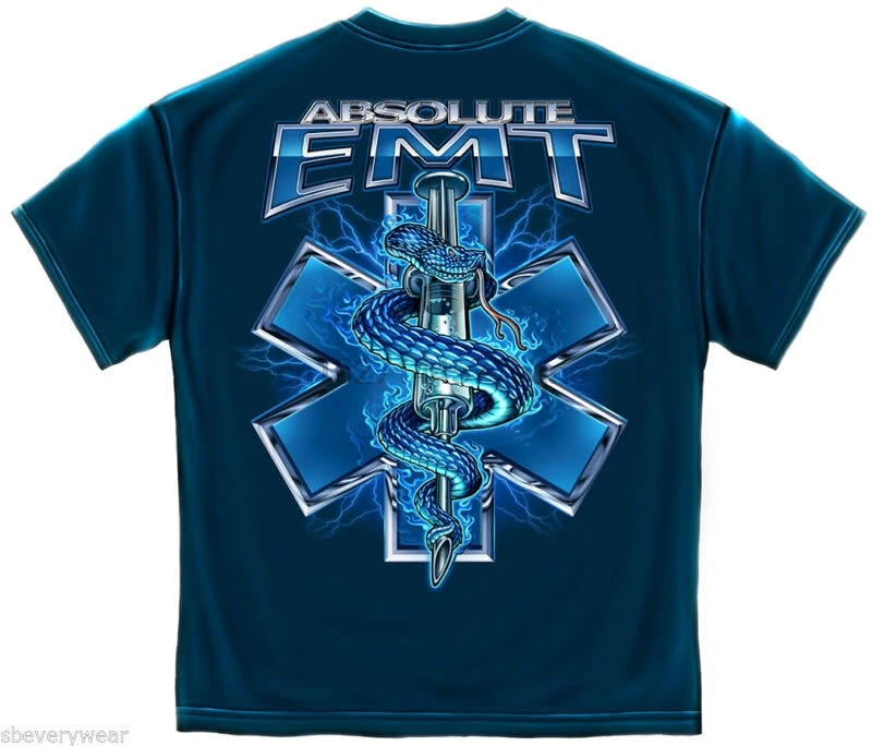 

EMS EMT SHIRT EMERGENCY MEDICAL SERVICES EMT T SHIRT PARAMEDIC SNAKE S-3XL MENS