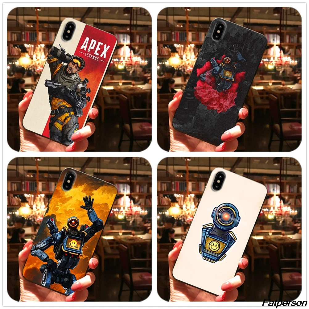 Apex игровой чехол для Samsung s9 s8 s10 plus S7 Edge черный мягкий силиконовый iPhone XR X XS MAX 5S 6 6s 7