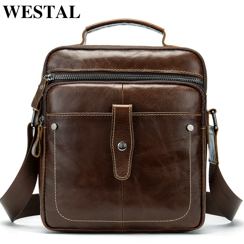 Buy WESTAL Men's Bag Genuine Leather Bags for Men