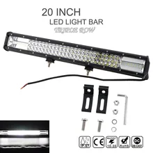 7D 20 Inch 540W 54000lm Car LED Worklight Bar Triple Row Spot Flood Combo Offroad Light Driving Lamp for Truck SUV 4X4 4WD ATV