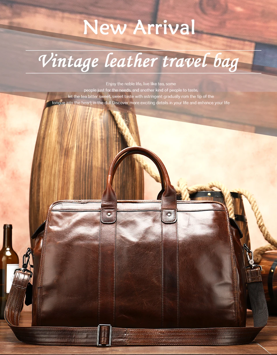 WESTAL men's travel bag leather duffle bag men'genuine leather laptop/weekend bag for men leather travel bags hand luggage 8566