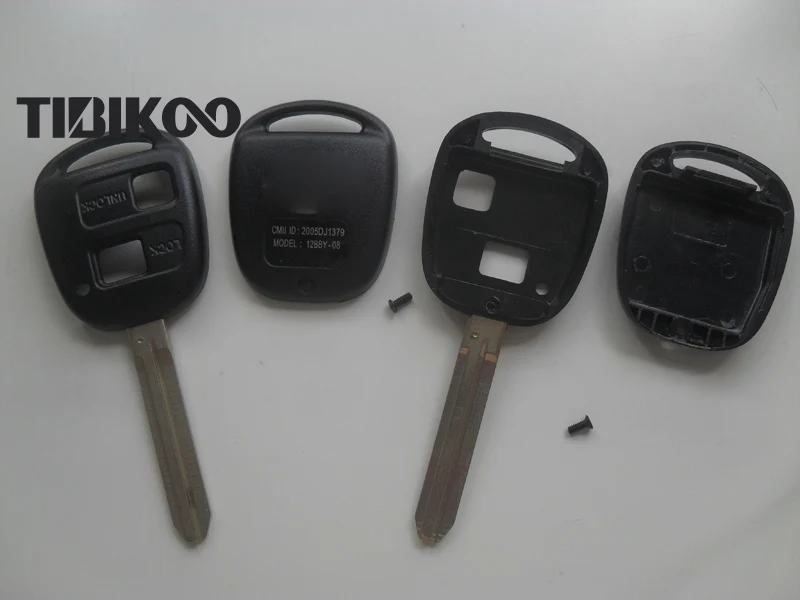 Запасной ключ для Toyota Ville Previa Camry Prado с 2 кнопками дистанционного ключа TOY43 Blade 10