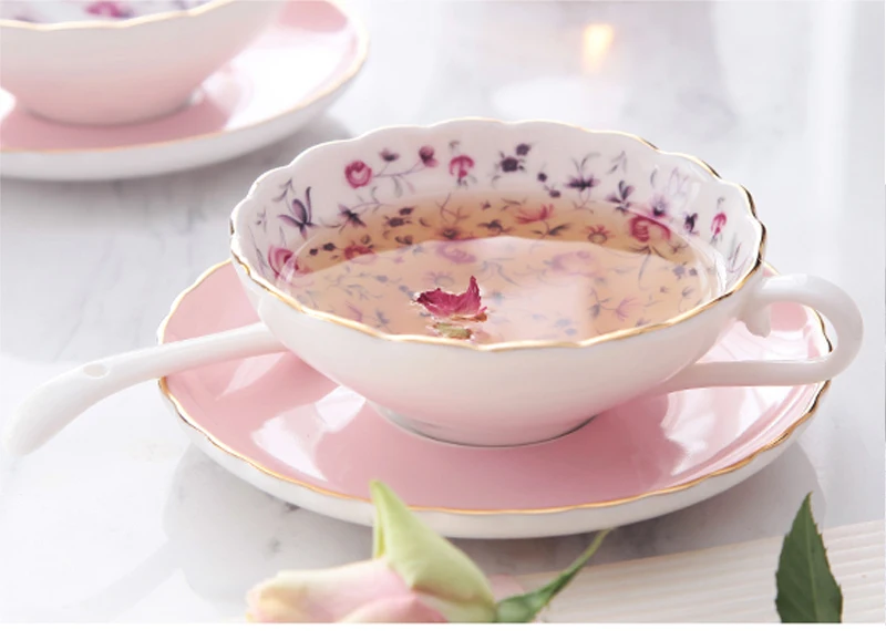 Роскошные креативные чайные чашки и блюдца эспрессо чашки английский послеобеденный чай вечерние чашки кофейная чашка фарфоровый дизайн tazas de cafe