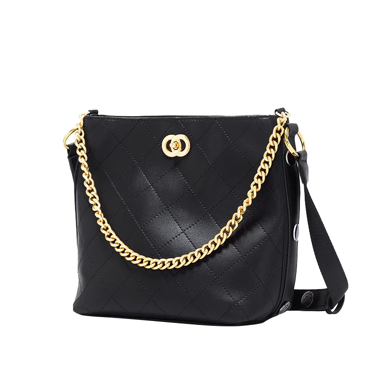 5823 Schulter Original Ab Schwarzes Design Alavchnva Damen Rautenförmigen Wilden Leder Einzel Umhängetasche Mode Neue Kette OYxdBqA