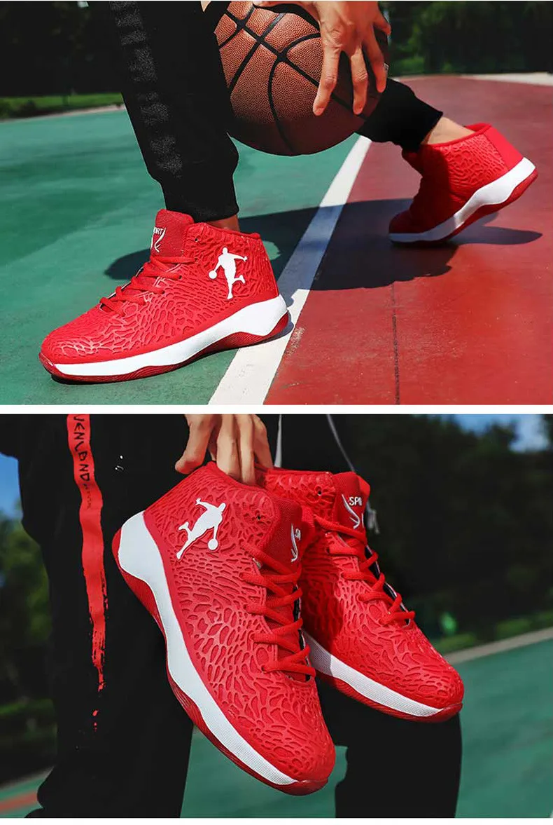 Man Light Jordan Basketball Shoes Breathable Anti-slip Basketball Sneakers Men Lace-up Sports Gym Ankle Boots Shoes Basket Homme (14)