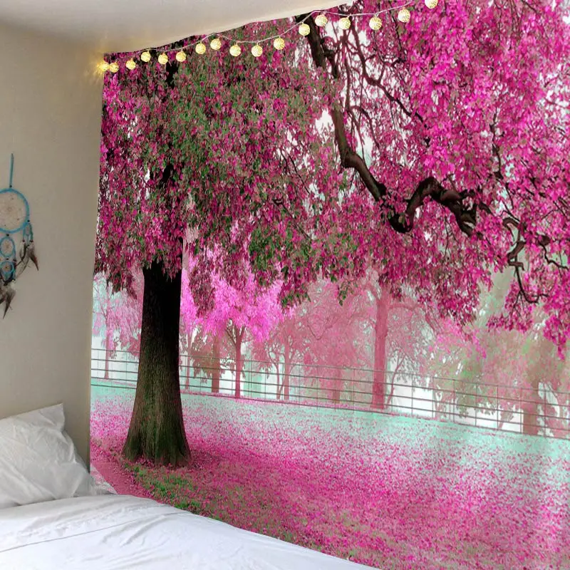 Wall Tapestry Large Red Big Tree Printed Bohemian Mandala Art Decor Cheap Hippie Wall Hanging tapestry decor