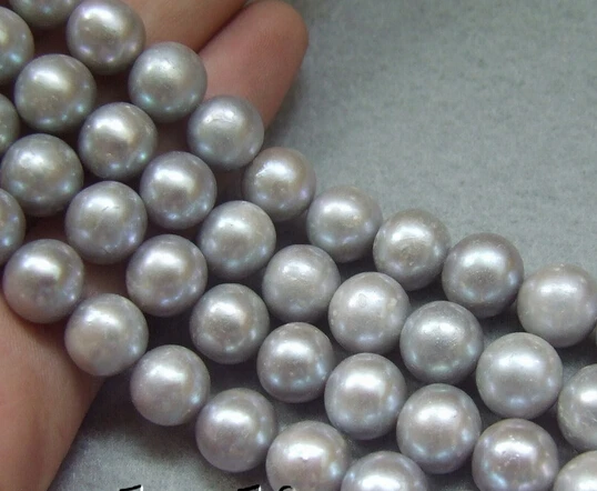 

Hot sell ->@@ N632 9mm - 10mm Gray Freshwater Keshi Pearl Round Loose Beads Strand 15.5" -Top quality free shipping
