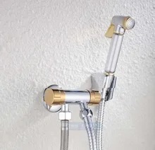 Chrome Brass Multi function Sprayer Gun Suit Bathroom Bidet Faucet Tap