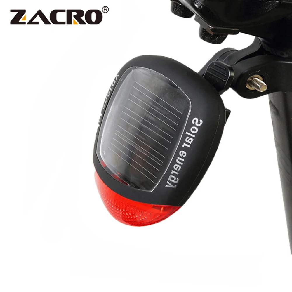 

Zacro Bike Tail Light Solar Powered 2 LED 3 Modes LED Bicycle Rear Light Cycling Safety Warning Light Bicycle Lights for 3cm