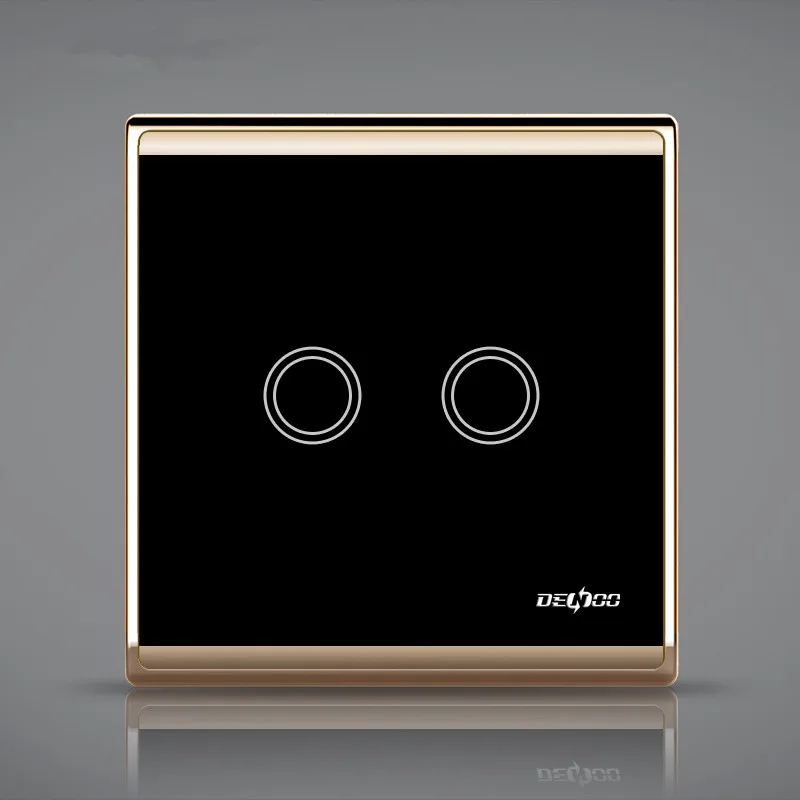 UK Standard Luxury Switch Panel wall switch,110~250V touch swich Gold 2