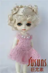 JD048 1/8 кукла парики 5-6 дюймов классические курчавый BJD парики двойной пони вьющиеся синтетический мохер волосы довольно крошечная кукла