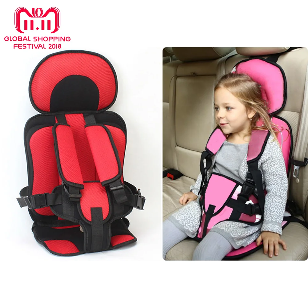 

Children Chairs Cushion Baby Safe Car Seat Portable Updated Version Thickening Sponge Kids 5 Point Safety Harness Vehicle Seats