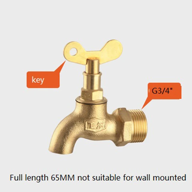 Настенный латунный кран для стиральной машины наружный садовый смеситель с замком, кран для стиральной машины, кран для мытья автомобиля - Цвет: G